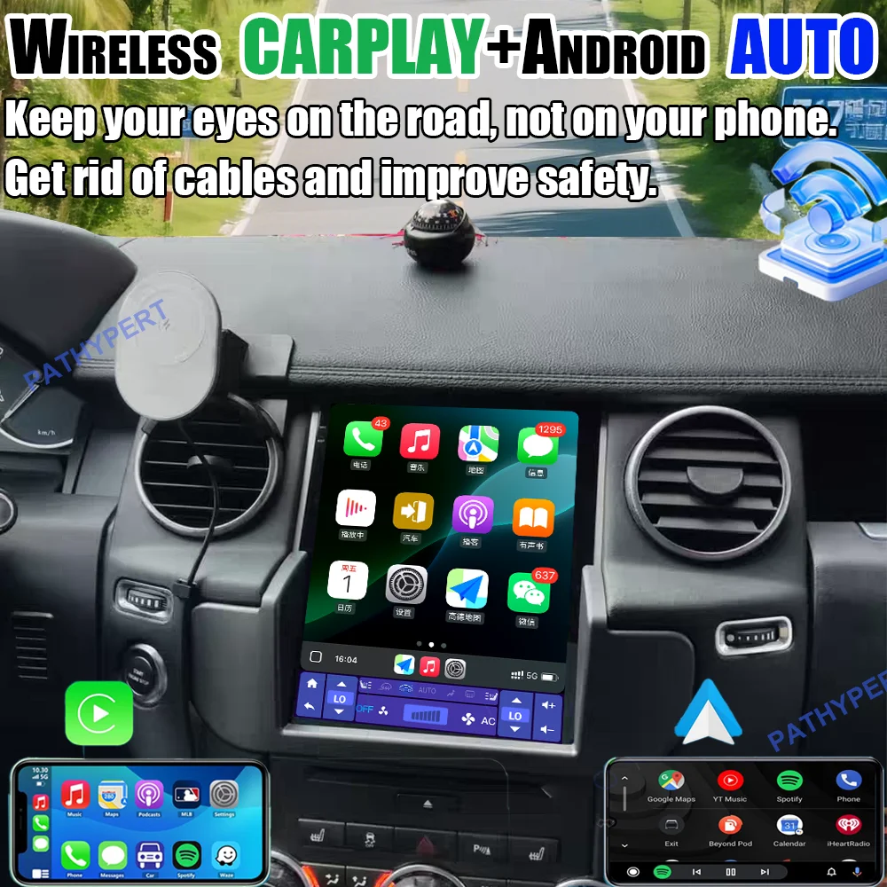 Android 15 For Land Rover Discovery 4 LR4 Spotr 2009-2016 Car Multimedia Player Radio Auto Bluetooth Stereo GPS Carplay 4G WiFi