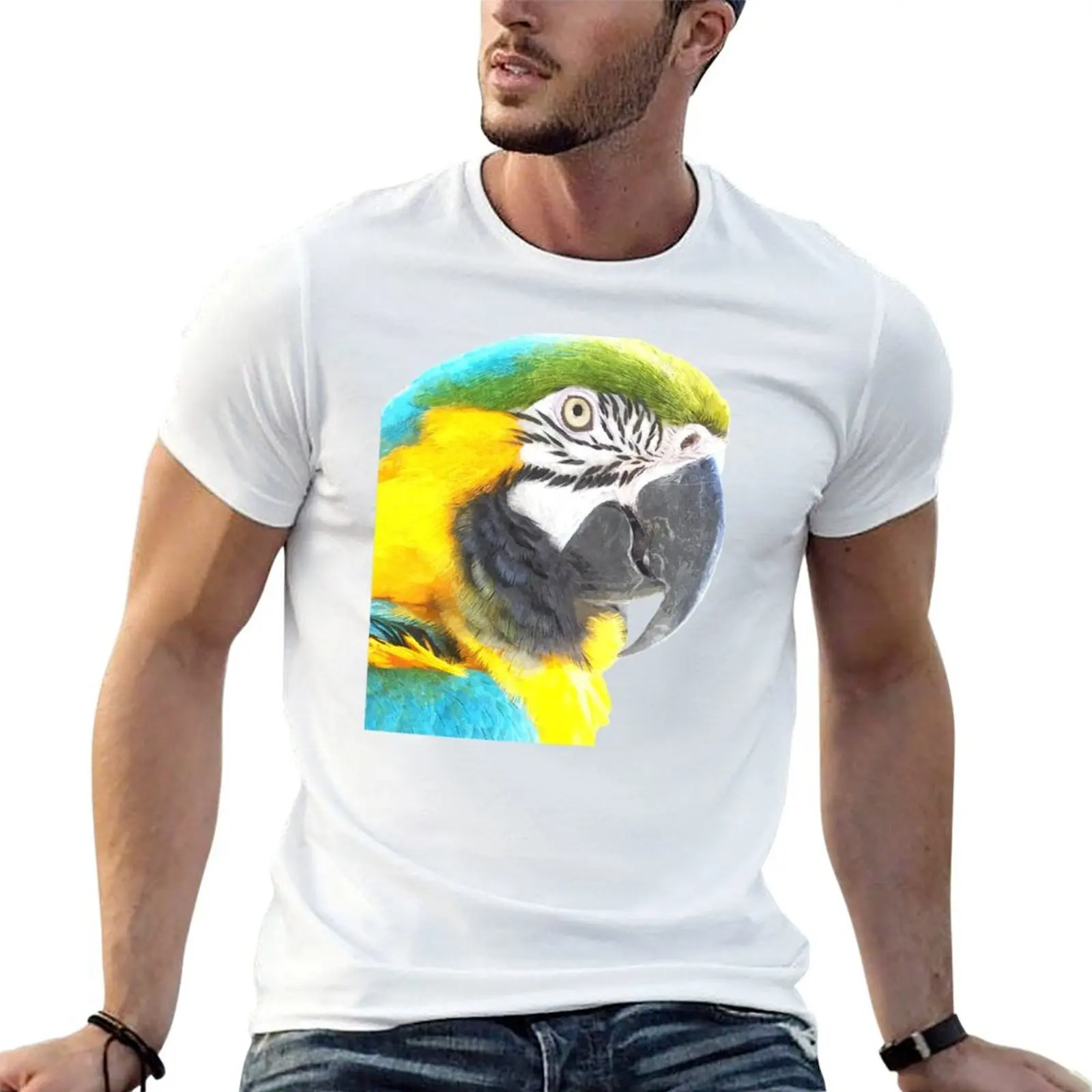 Macaw Portrait T-Shirt t shirts cotton 100% t shirt for man 100 percent cotton men t shirt cotton 100% T-shirt