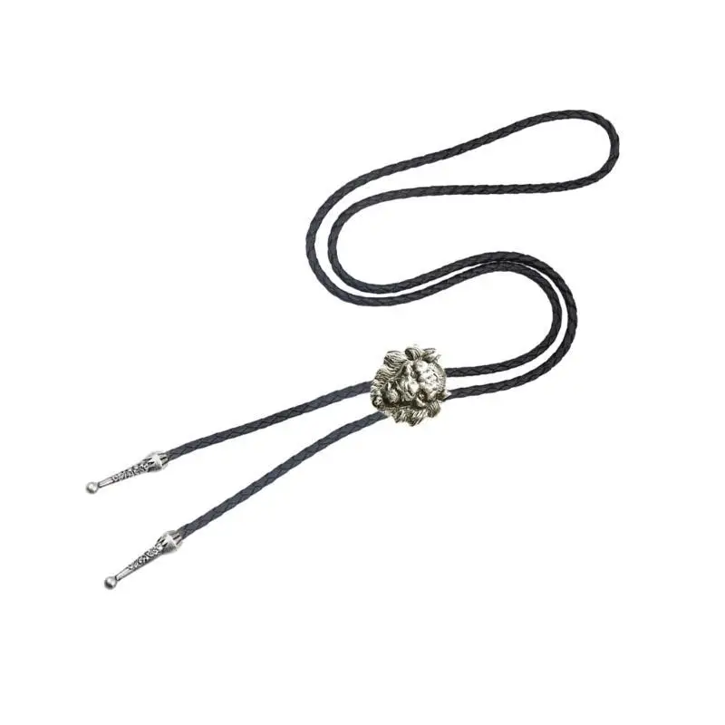 652F Bolo Tie Cowboy Costume Assume for Men نساء قابلة للتعديل طول عتيقة قلادة Necktie قلادة