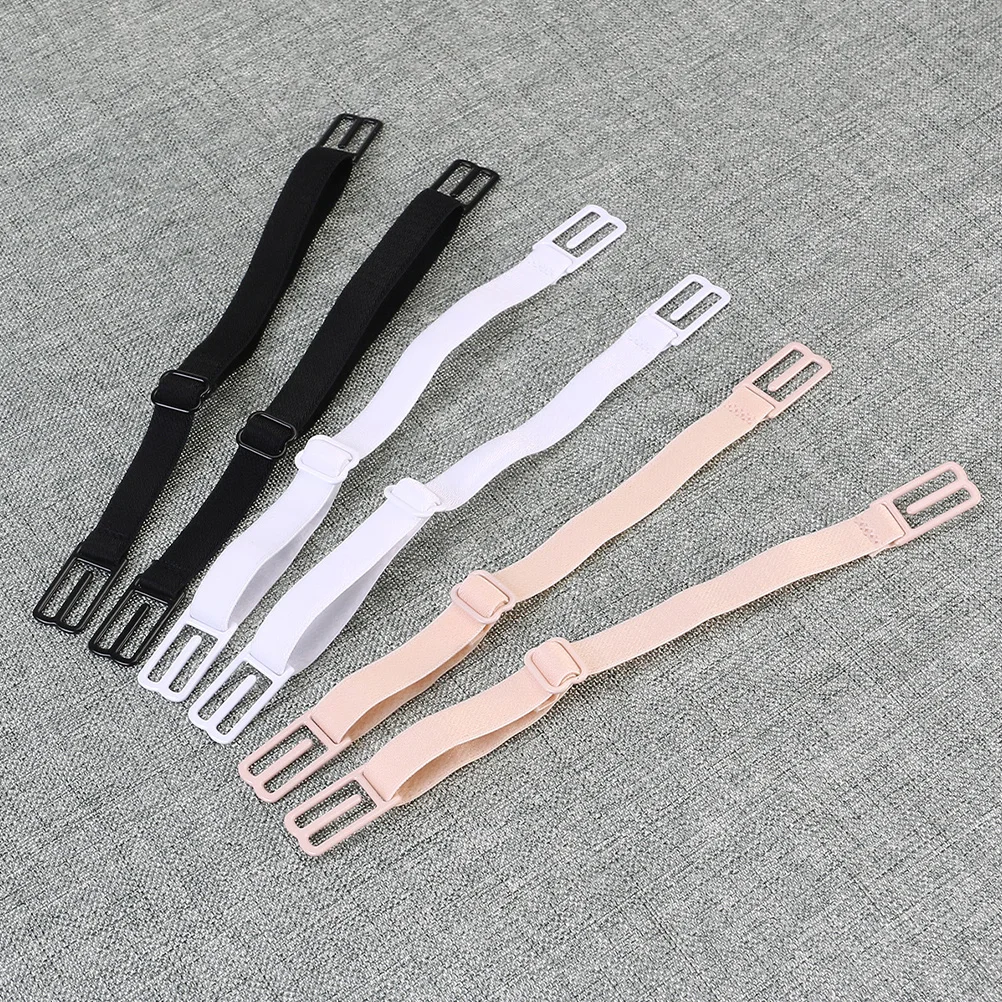 

6Pairs Bra Strap Anti-Slip Shoulder Straps Elastic Adjustable Replacement Detachable Bra Accessories for Women Vest Tube Dress