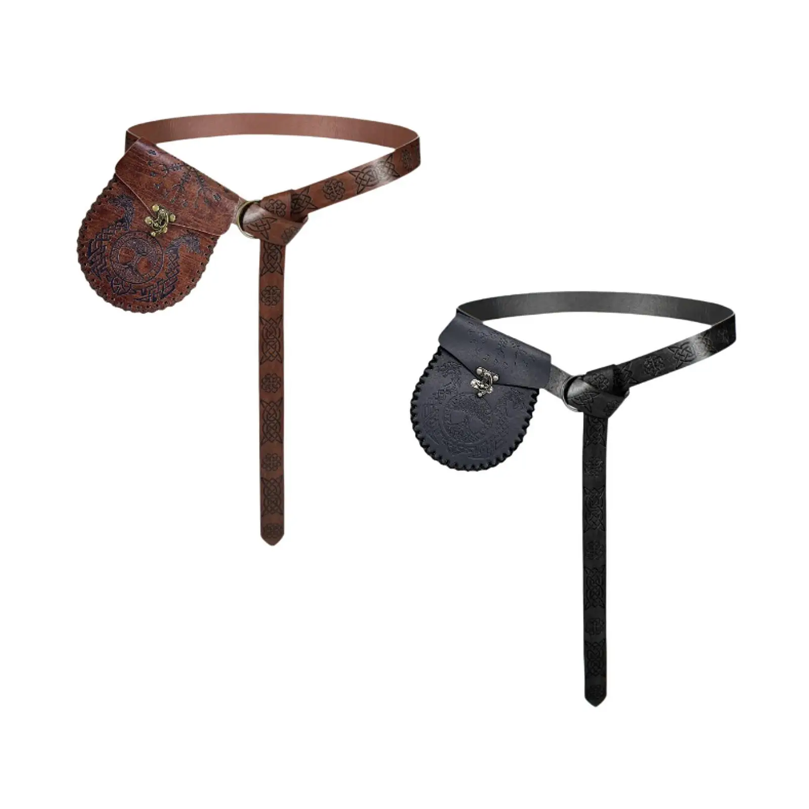 حزام القرون الوسطى من جلد البولي يوريثان مجموعة حقيبة قابلة للتعديل إكسسوار زي عتيق للمرحلة التنكرية دعائم صور الحفلات #4