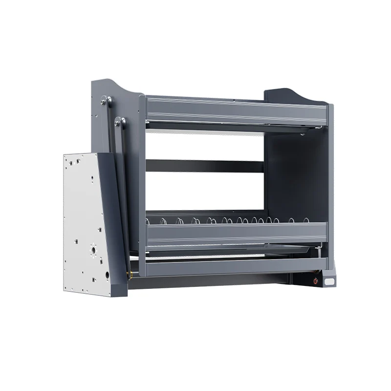 Touch Switch Pull Out Basket Draw Organizer for Kitchen Smart Upper Cabinet Pull Down Rack Basket Drawers