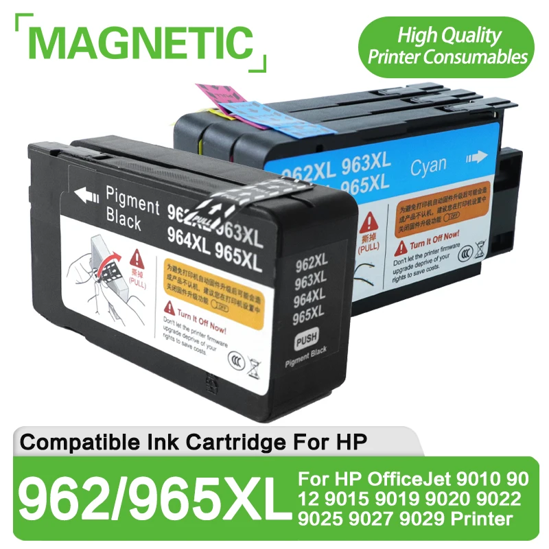 Cartucho de tinta compatible HP 962XL 963XL 964XL 965XL para impresora HP OfficeJet 9010 9012 9015 9019 9020 9022 9025 9027 9029