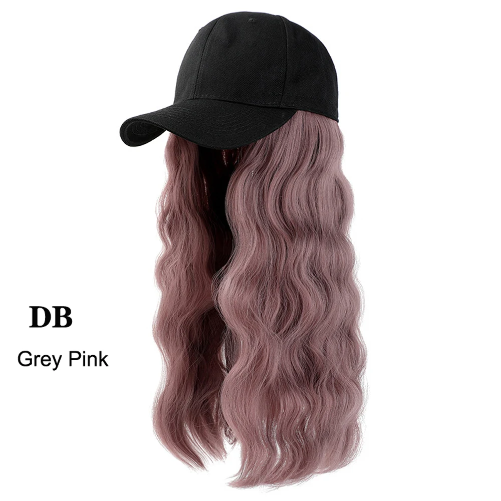 

24Inch Long Hair Wigs Synthetic Baseball Cap Wig With Natural Wave Hair Seamless Connection Hat Wig for Women