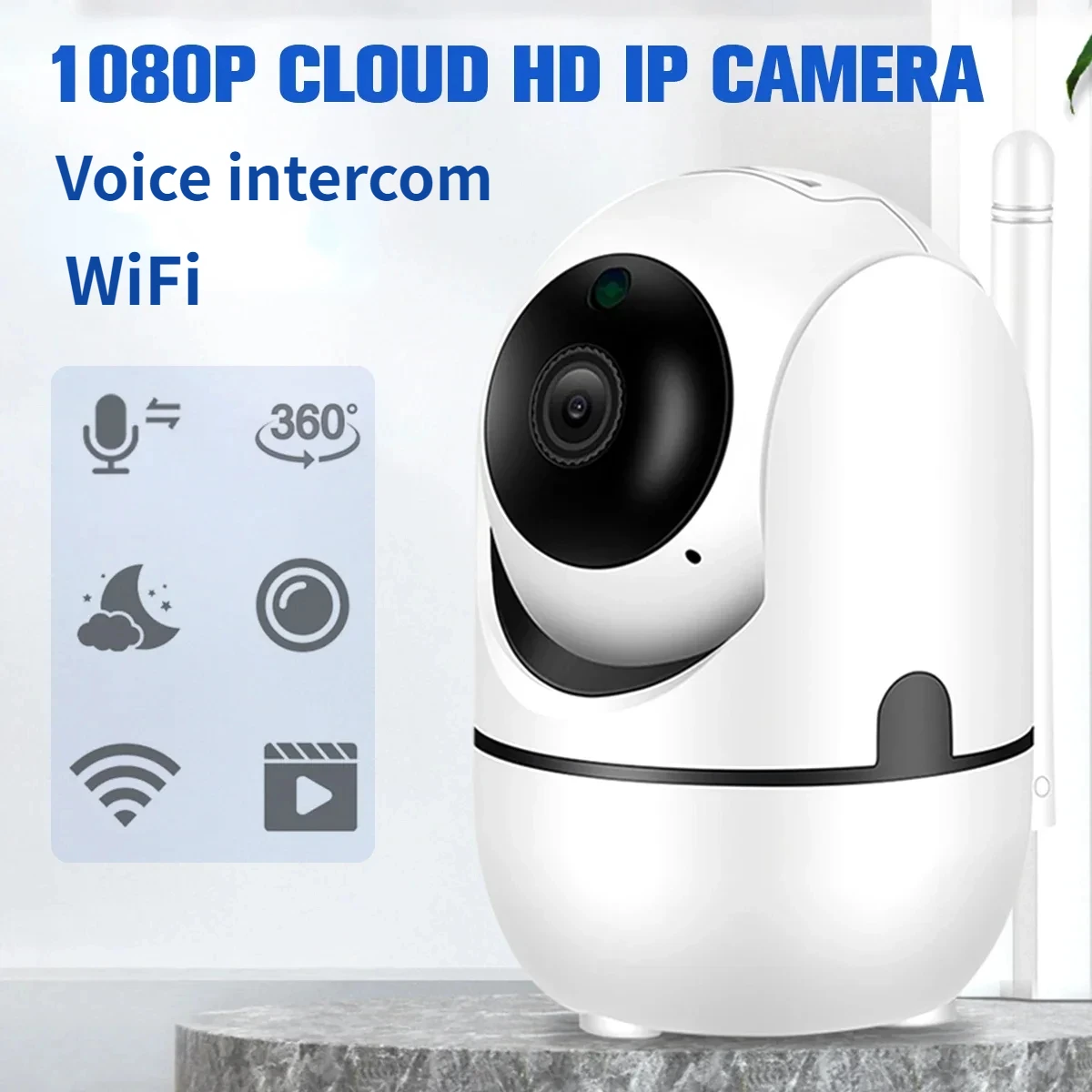 

1080P HD Wifi Surveillance Camera Baby Monitor CCTV Smart IP Security Camera Two Way Talk Night Vision Intelligent Tracking