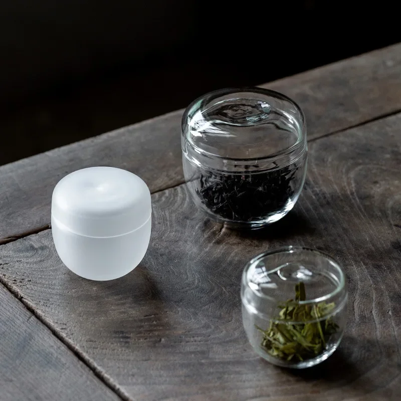 Mini Tea Jar Small Portable Creative Sealed Thickening Heat-resistant Glass Storage Tank Household Small Refreshing Tea Jar New