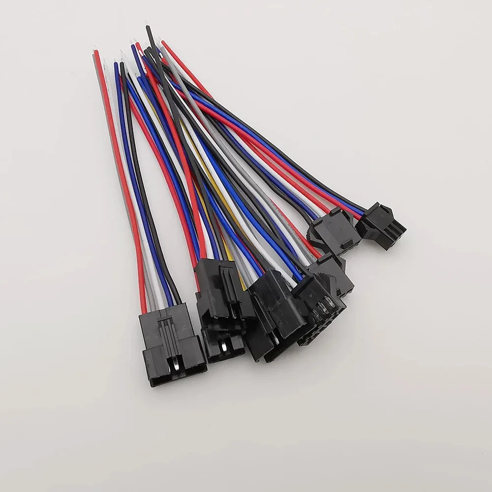5Pairs JST SM 2/3/4/5/6Pin Male Female Plug Aerial Docking Wire Connector Cable Pigtail 10cm 15cm 20cm For Led Strip Lamp Driver