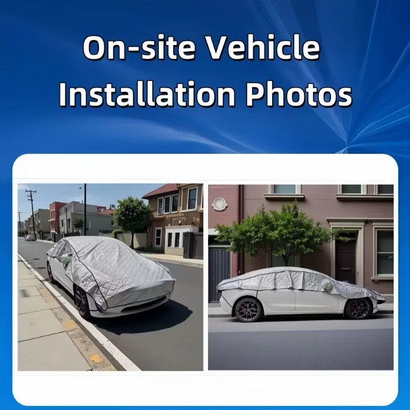 All-season heavy windshield cover for SUV/Sedan/Truck, UV & snow protection, easy install/remove, all-weather guard.