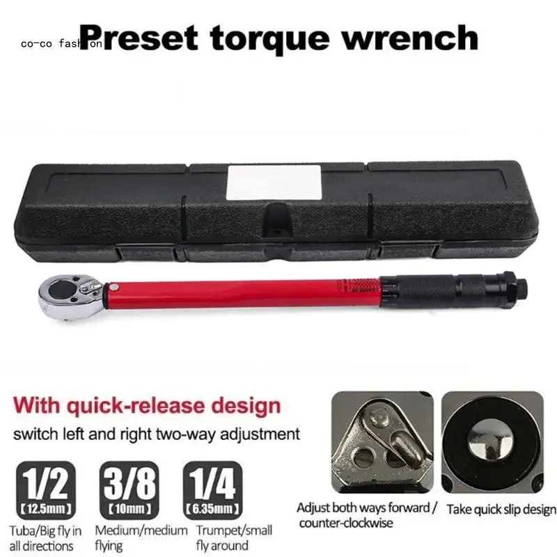 Reliable Torque Wrench Hand Preset Torque Wrench Multifunction for Tire Replacement 517B