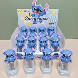 Disney-Stitch Mini Lápis Sobrancelha Portátil, Afiador de Chumbo Colorido, Papelaria Estudante, Prêmios Multifuncionais, Presente para Meninas