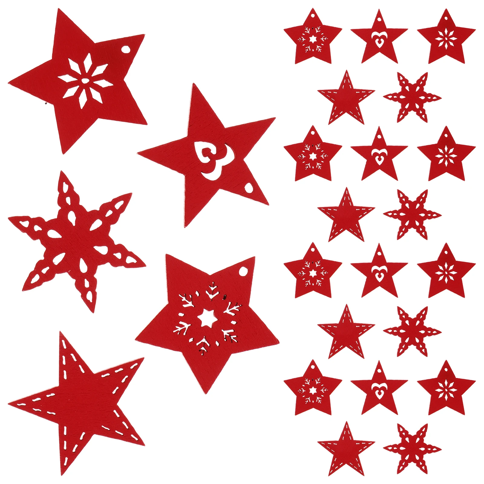 

50Pcs Wooden Pendants Christmas Tree Decorations Simple Design High Quality Safe Smooth Finish for Festive Room Decoration