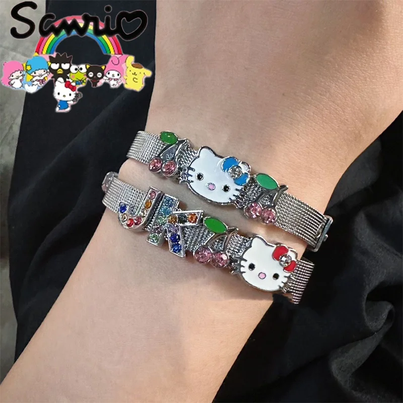 

Sanrio Accessories Watch Best Friend Spicy Girl Kitty Cat Cartoon Couple Bracelet Cute Girl Heart Gift Tazas De Hello Kitty