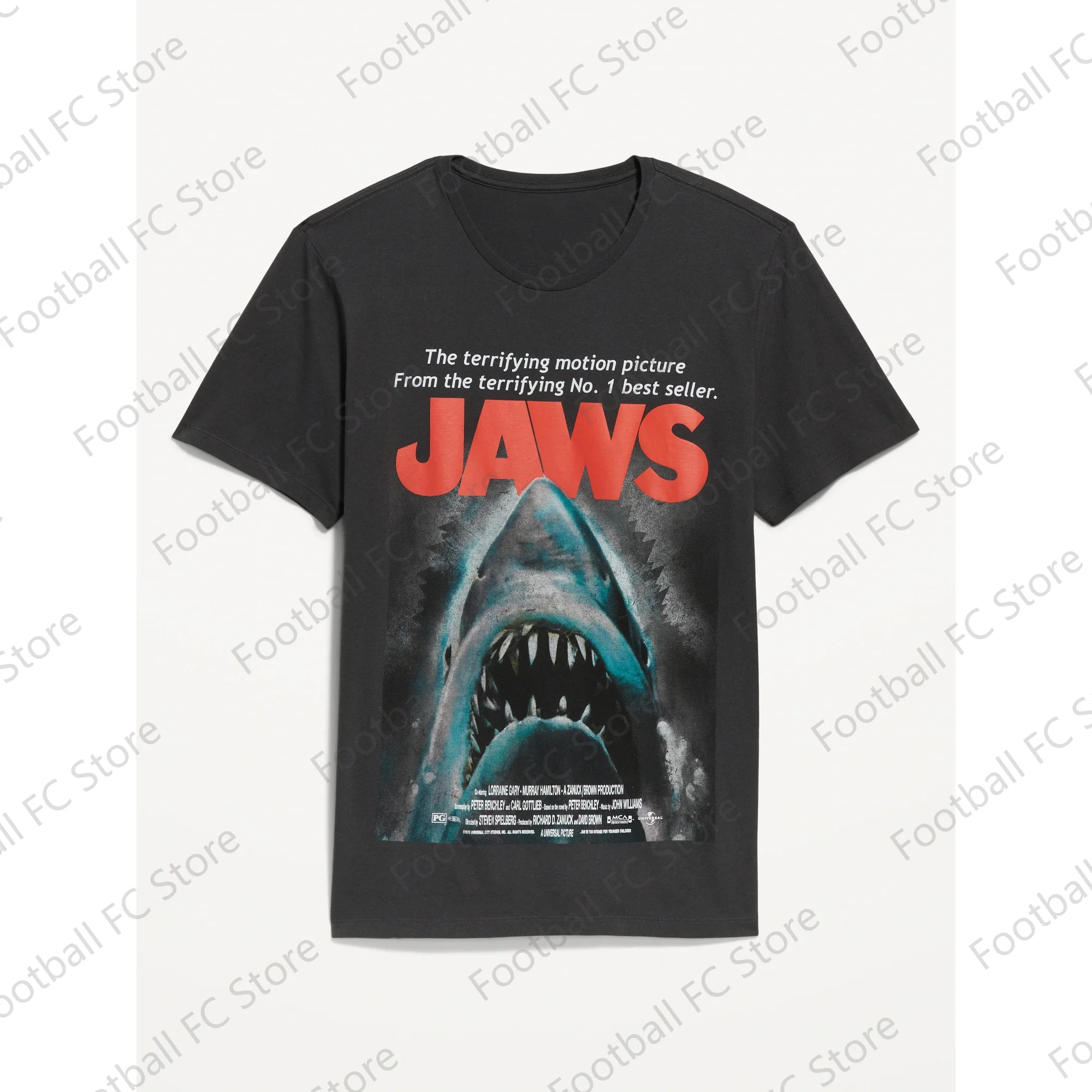 2024 New Arriavl Summer Vintage Streetwear Jaws™ Gender-Neutral T-Shirt 100% Cotton Environmental Protection Material kid/Adult