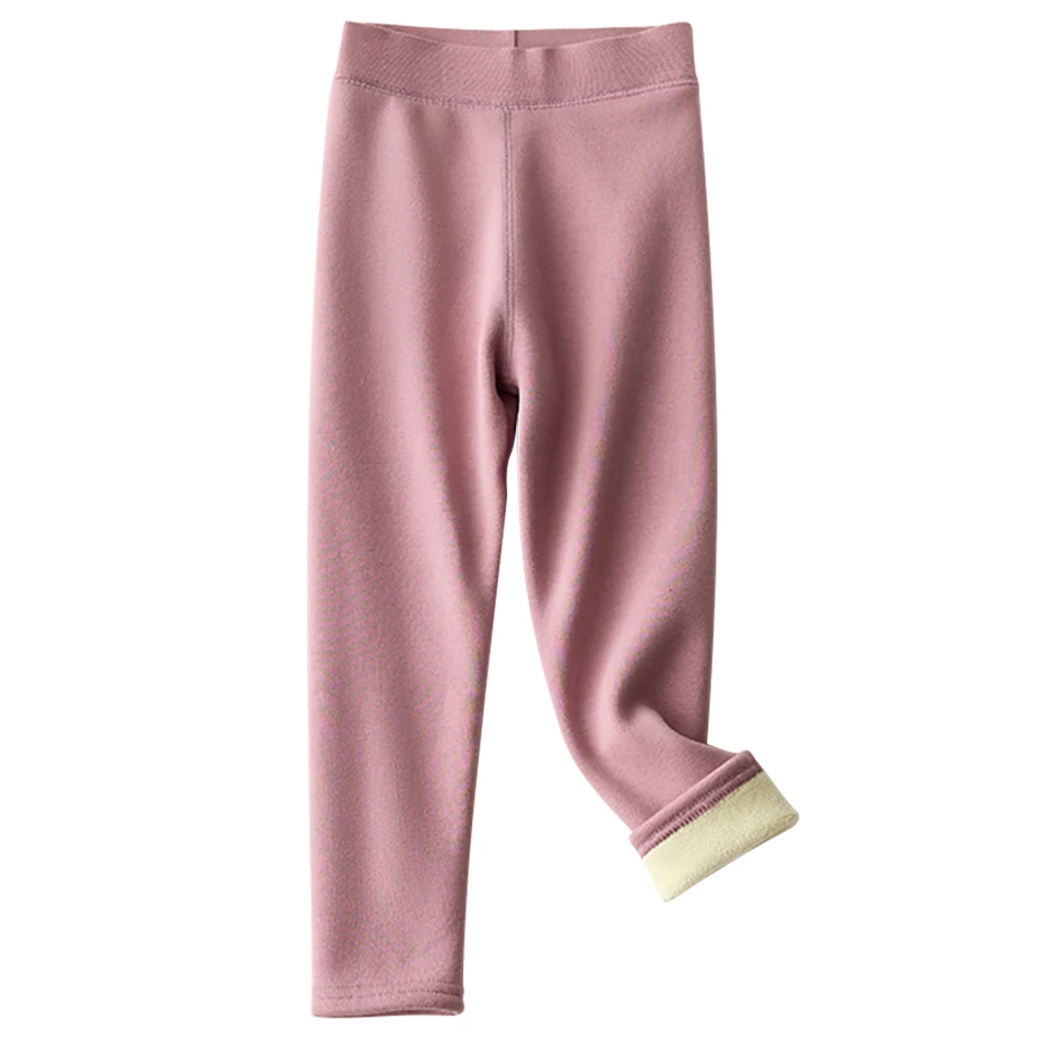 Girls Cotton Pants Comfortable and Stylish Girls Plush Lined Winter Pants Outdoor Adventures and Daily Wear Kids Leggings