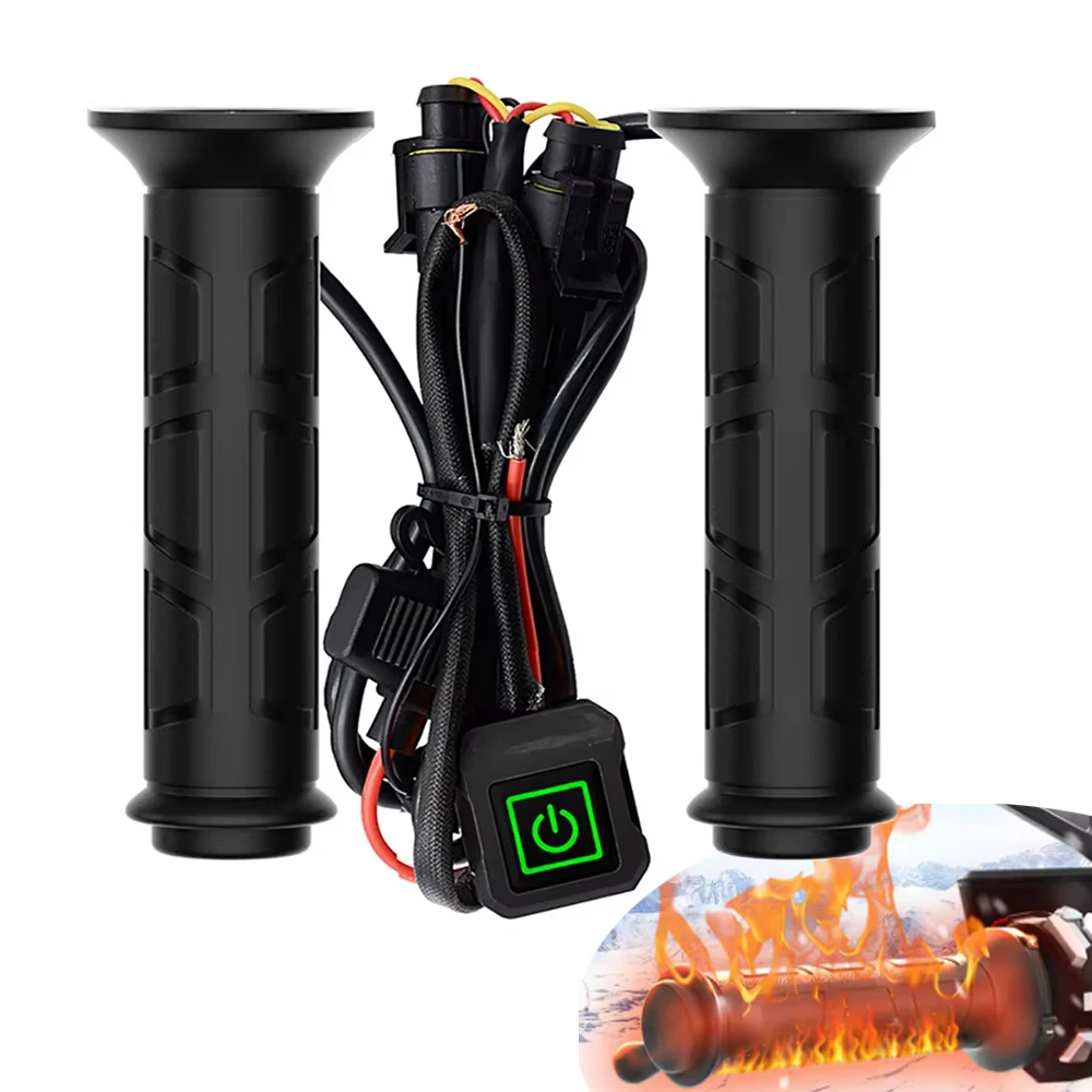 Motorcycle Hand Heated Grips Electric Molded Grips Scooter Moped Bar Hand Warmer 22mm motocross Adjustable Hot Grip Handle