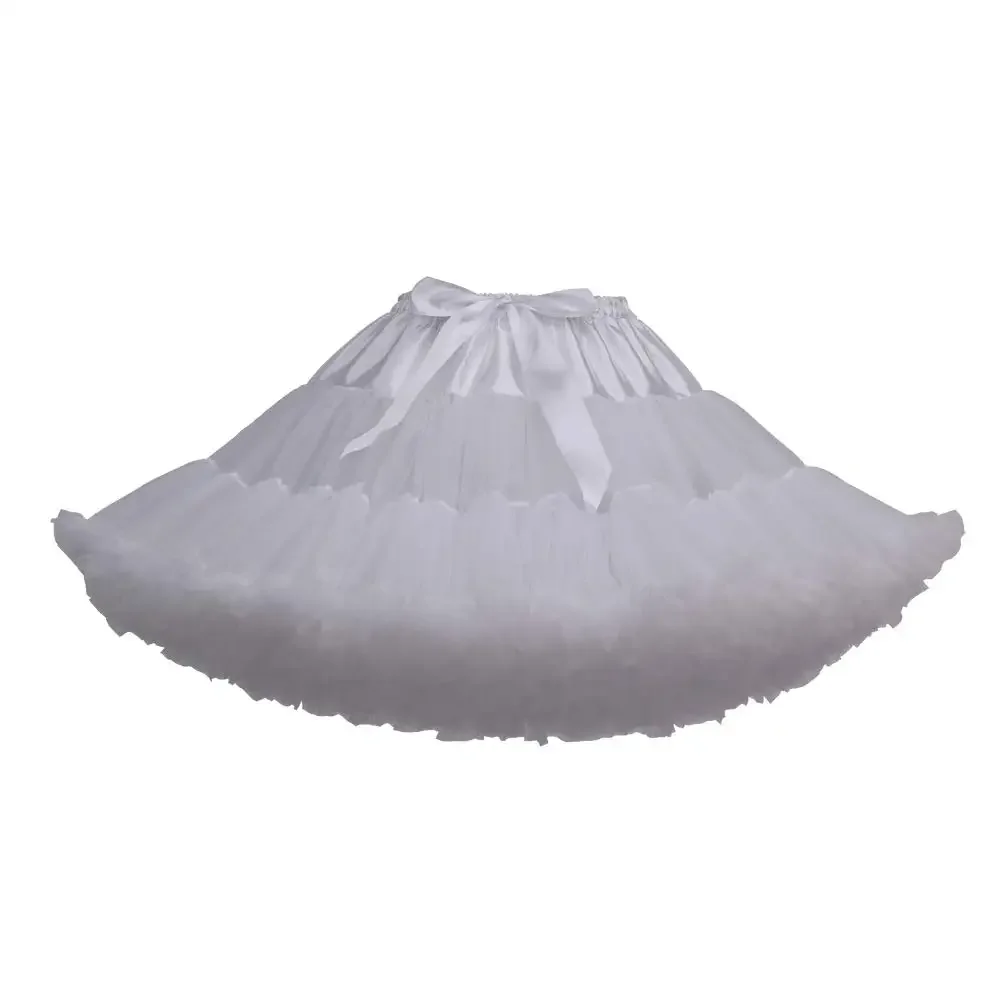 

Women's Novelty Tulle Petticoat Tutu Party Multi-Layer Puffy Cosplay Skirt,Ballet Dance Pettiskirts Underskirt,White