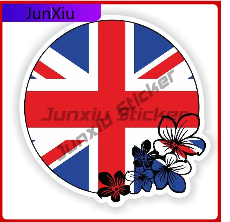 

Uk Union Jack Great Britain Sticker Round Flag Adventure Motorcycle Stickers Decorative Decals Suv Scratch Cover Sticker For Car