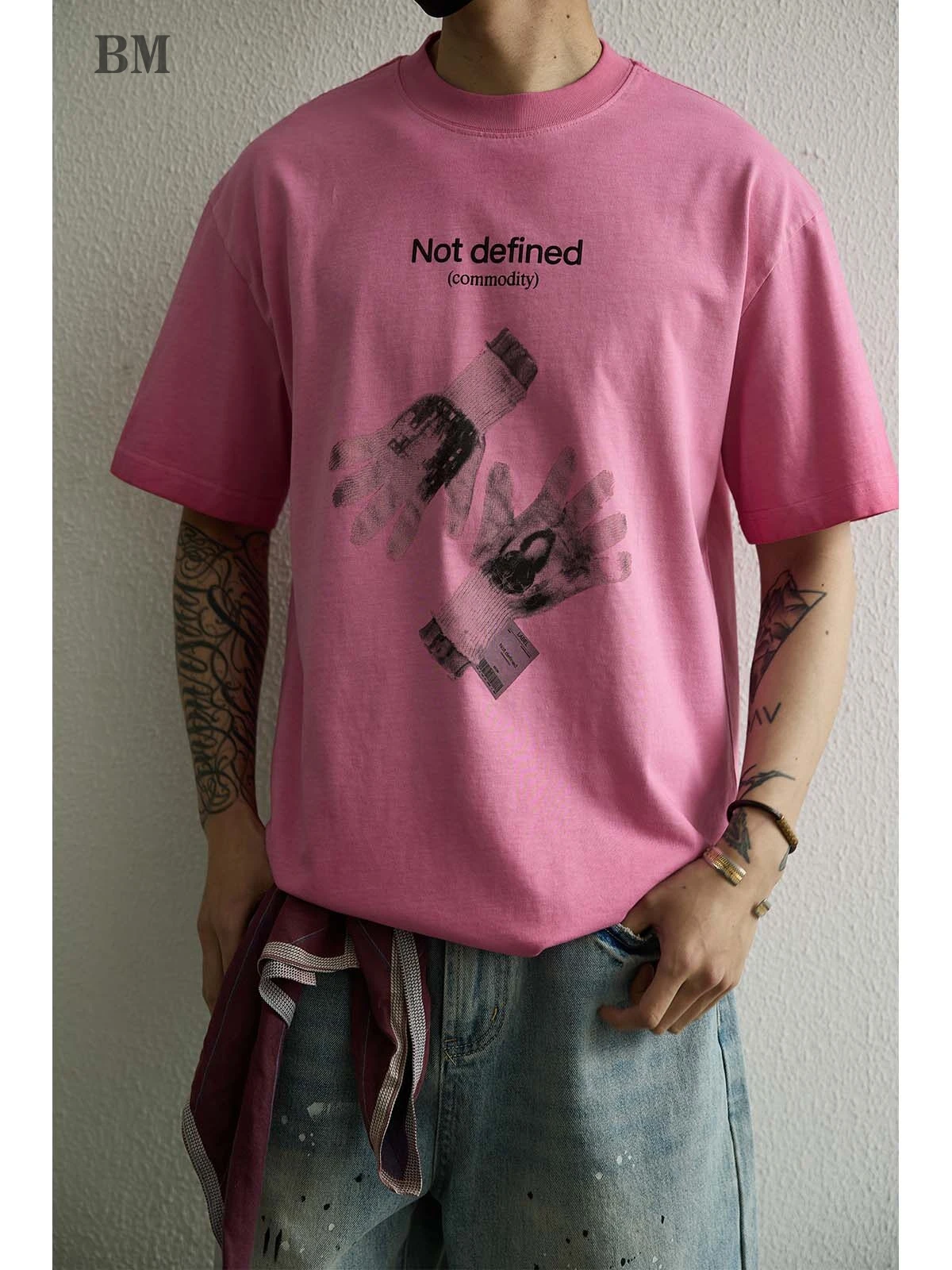 T Shirt Mens Summer American Vintage Print Cotton High Quality Loose Fit Crew Neck Short Sleeve Casual Streetwear Trendy Tops