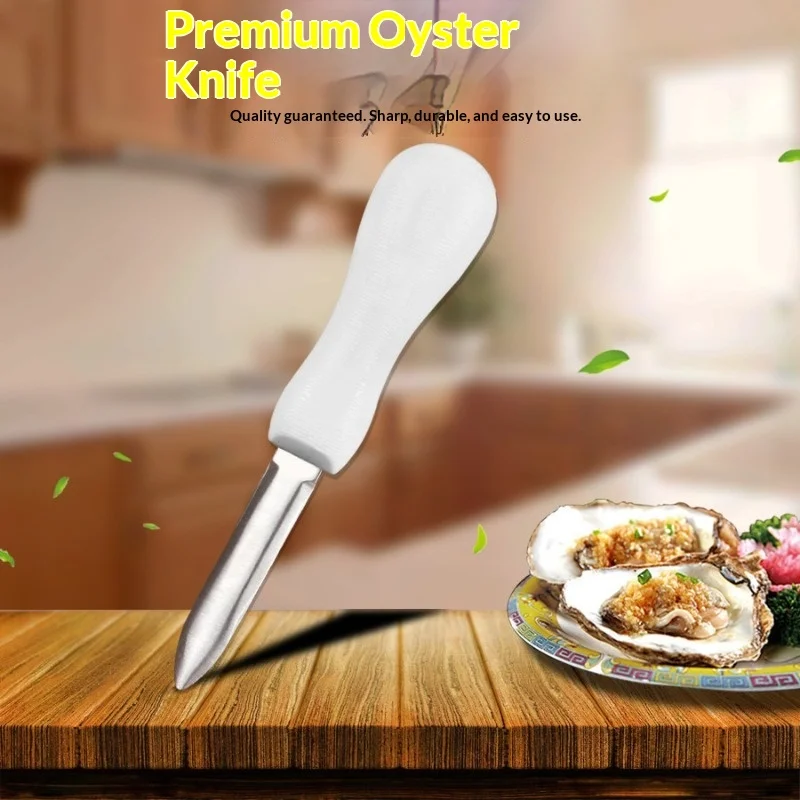 2026 Stainless Steel Oyster Knife with Anti Slip Handle, Thickened Oyster Knife, Scallop Knife, Multi-purpose Kitchen Tools