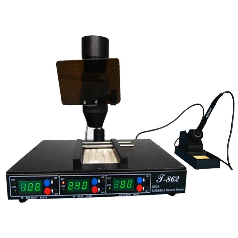 Puhui T-862 T862 3IN1 Digital Infrared Rework Reflow Soldering Station Use for Welding on Mobile Phone/Digital Camera