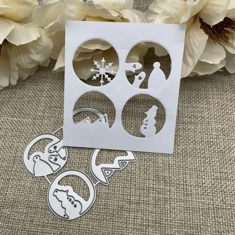 Penguin Snowman Decoration Metal Cutting Dies Stencils For DIY Scrapbooking Decorative Handcraft Die Cutting Template Mold