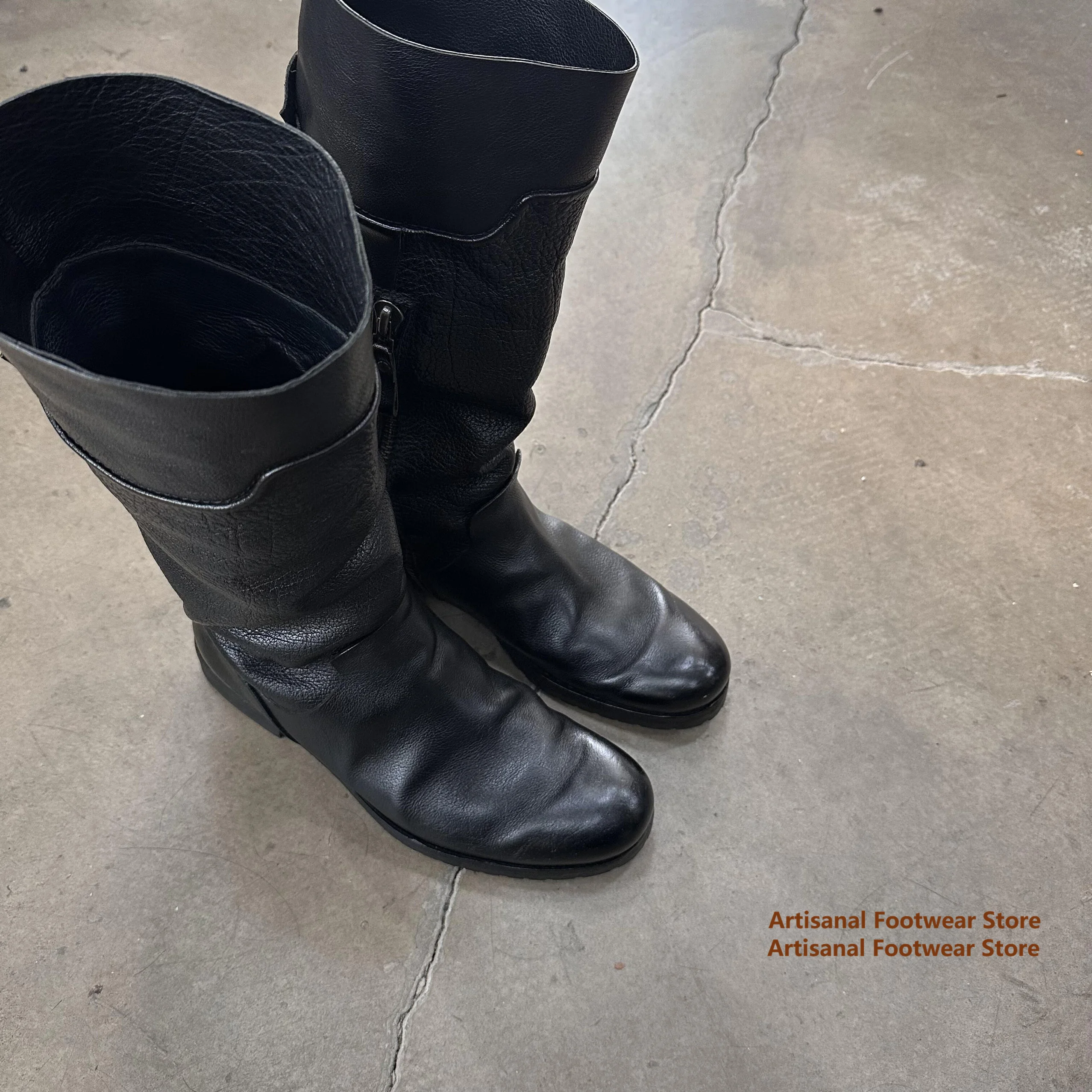 High Top Round Toe Motorcycle  - đánh giá và giá Chelsea Boots Men