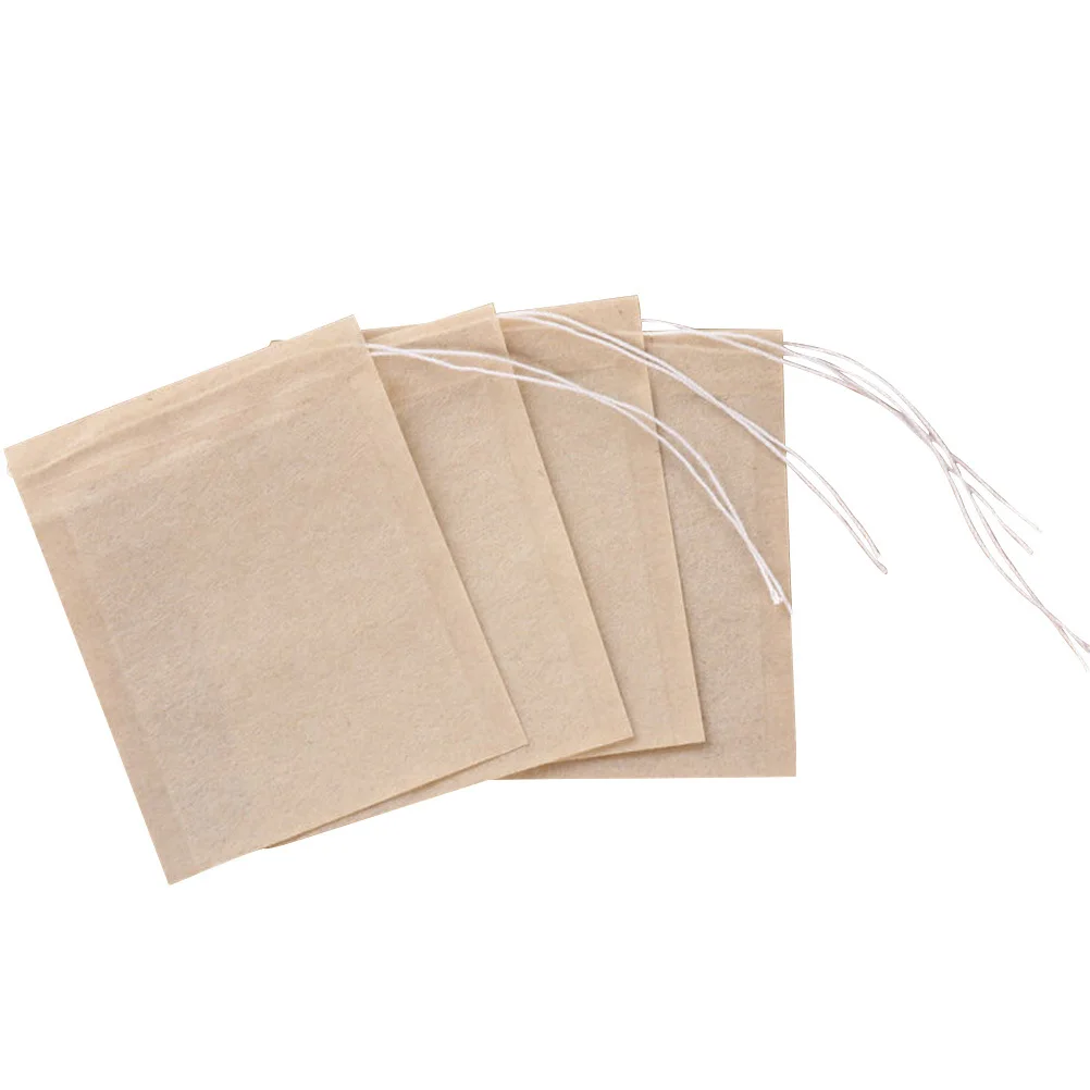 

200Pcs Disposable Drawstring Tea Filter Bags Paper Loose Leaf Tea Coffee Brewing Strainers Kitchen Scented Herbal Medicine