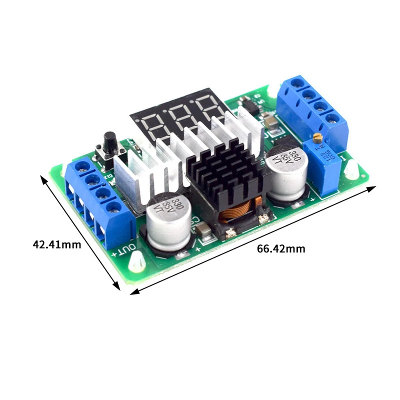 LTC1871 Boost Converter Module 3.5–30V 100W with Dual Display Voltmeter, Upgraded Alternative to LM2577