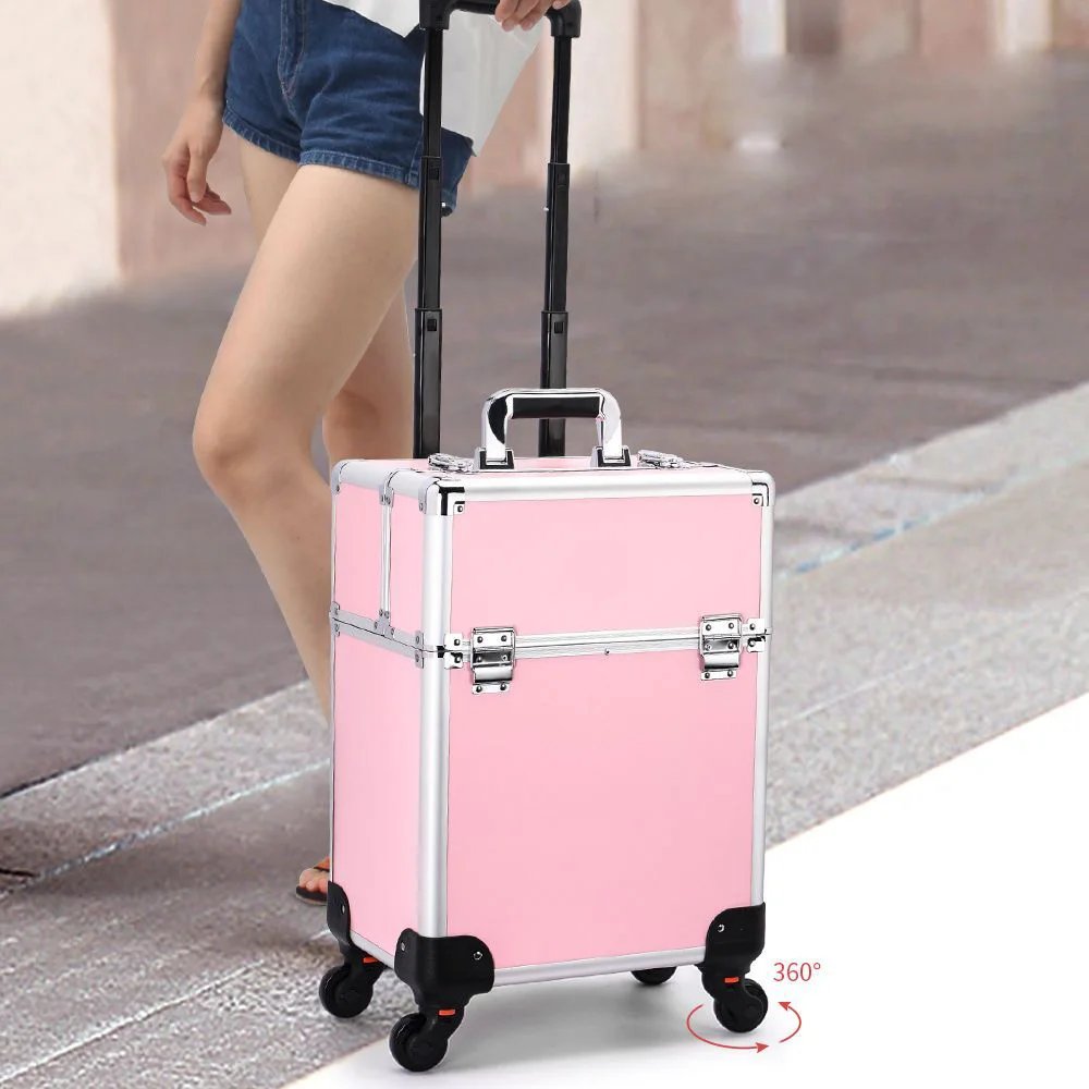 New Beauty Makeup Box Artist Professional Cosmetic Cases Make Up Tattoo Nail Multilayer Toolbox Storage Organizer Suitcase Bag