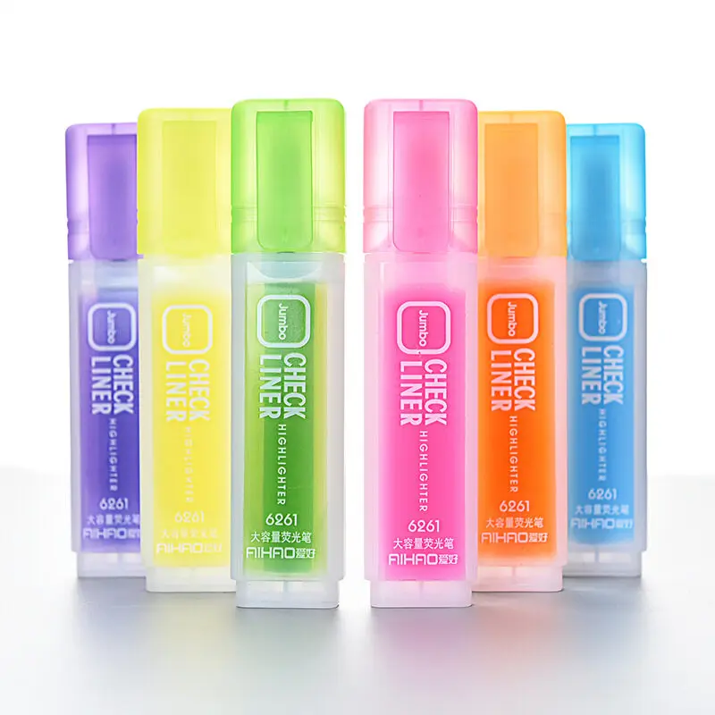 Kawaii Oblique Highlighters Large Capacity Colored Matte Fluorescent Note Pen Oblique Thick Markers