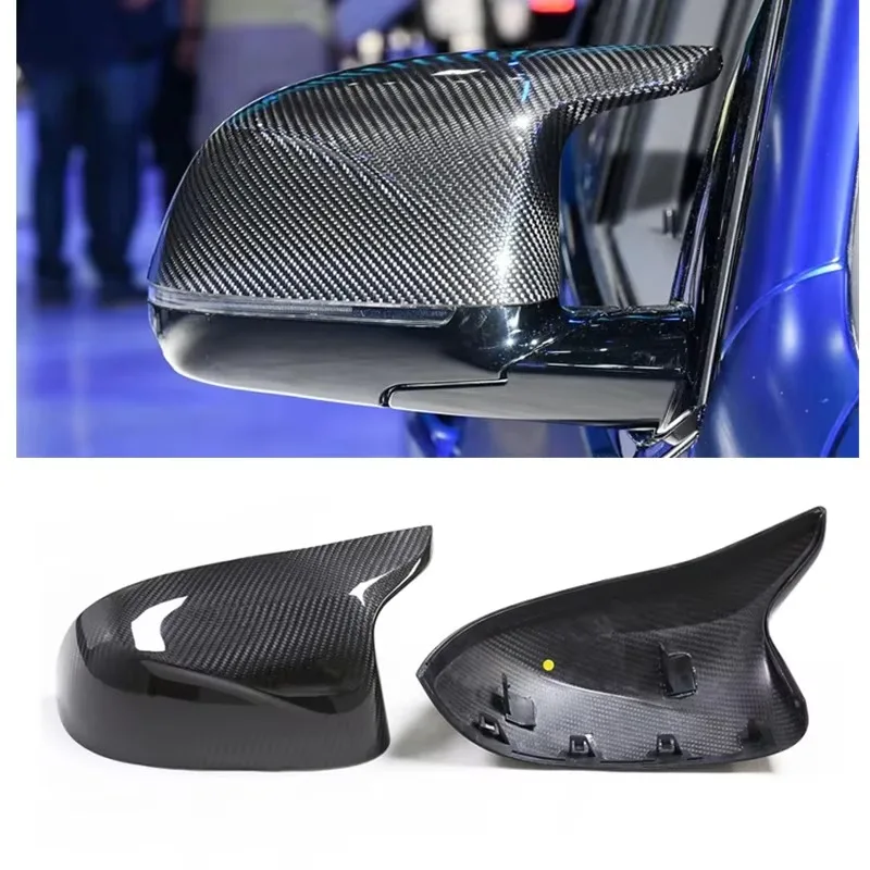 

100% Dry Carbon Fiber Side Door Rear View for BMW X3M F97 X4M F98 X5M F95 X6M F96 X7M F94 2019+ Replacement Mirror Covers