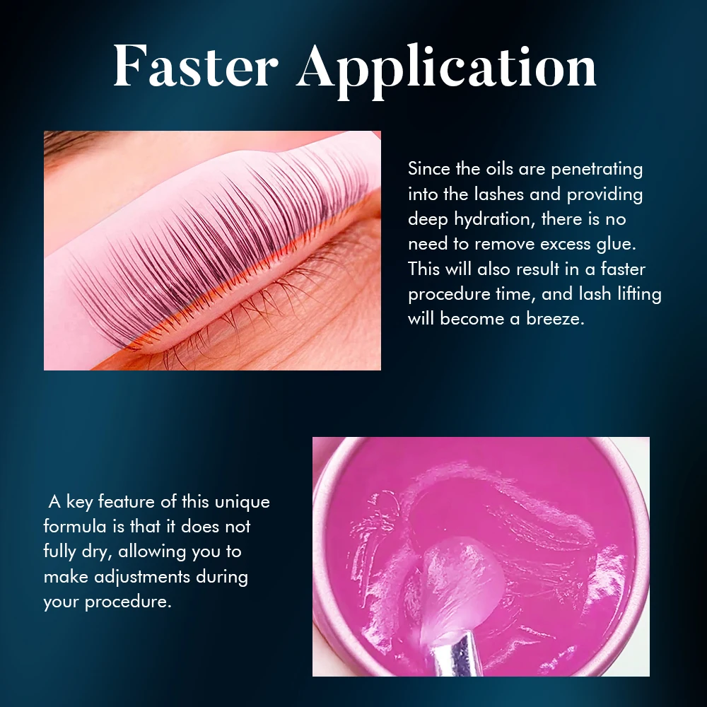 Gollee 20g Professional Solid Eyelash Lift Glue Non Irritating Fixative Peach Scent Long Lasting Eyebrow Lash Lifting Balm Tool
