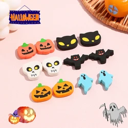 10Pcs/Lot Creative Halloween Eraser Cute Cartoon Bat Pumpkin Ghost Skull Pencil Erasers Kids Stationery Rubber School Supplies