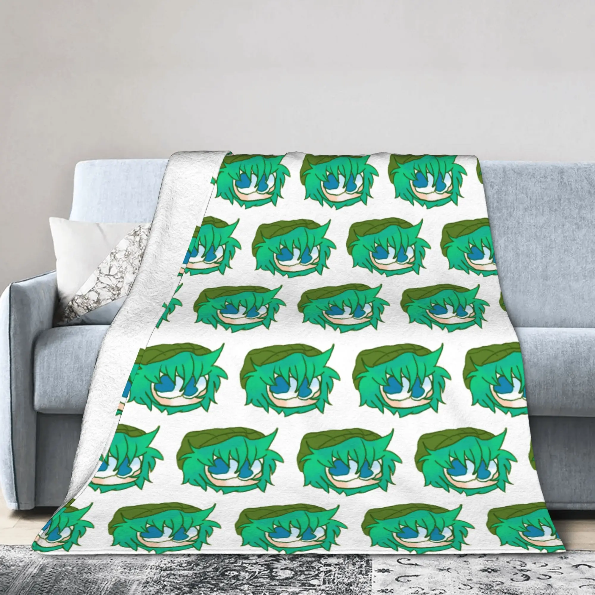 Sou Shin ملعون الطفل أنيمي بطانية الصوف بدوره إلى يموت لعبة متعددة الوظائف لينة رمي البطانيات للمنزل مكتب الفراش يلقي #2