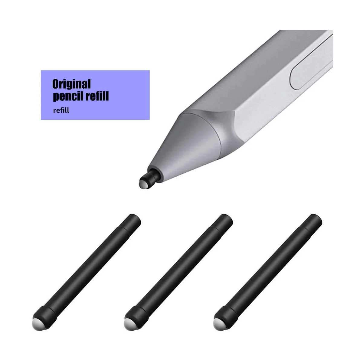 3ชิ้นปากกาเอชบีสำหรับไมโครซอฟต์ผิว Pro4/5/6/7/หนังสือปากกาความไวสูงปากกาเติมยางชั้นดีที่มีความละเอียดอ่อนเปลี่ยน