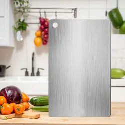 Stainless Steel Cutting Board Double Sided Thickened Chopping Board Easy To Clean Kneading Dough Board for Kitchen