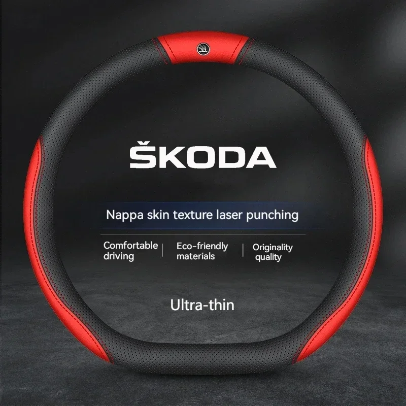 

Car Sticker For Skoda A5 A4 Mk1 2 3 Suitable For Skoda Car Breathable Steering Wheel Cover Citigo Fabia Kamiq Kodiaq VIRS Superb
