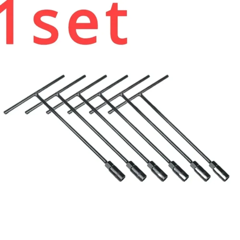 1set for T-shaped Socket Wrench Tool Set 8-19mm Internal Hexagonal Automotive Repair Tool High Hardness Complete Set