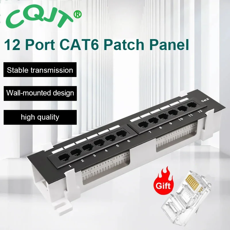 

Network Tool Kit 12 Port CAT6 Patch Panel RJ45 Networking Wall Mount Rack Mount Bracket