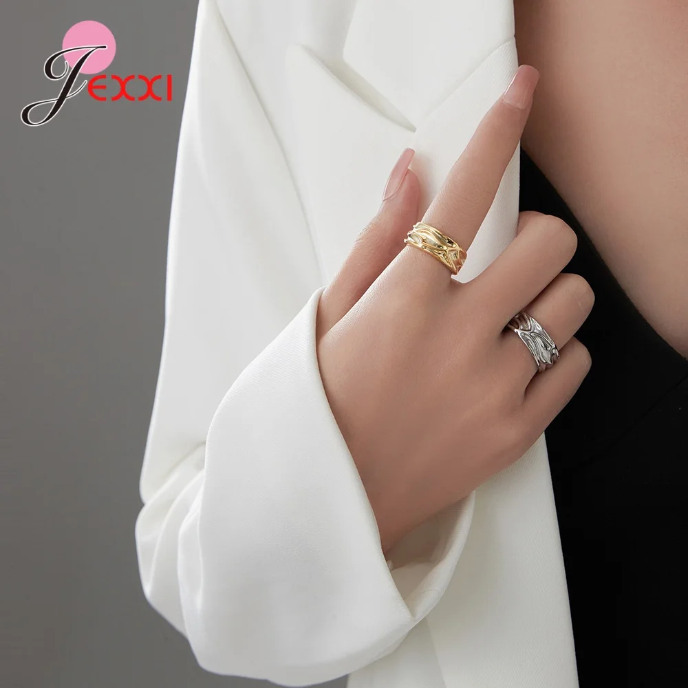 Cincin Jari Dapat Disesuaikan Perak Murni 925 Asli Mode Terbaru untuk Wanita Anak Perempuan Hadiah Ulang Tahun Super Bagus Ukuran Bebas