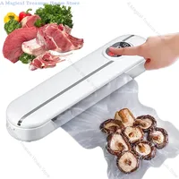 220V Vacuum Sealer Packaging Machine Food Vacuum Sealer With Free 10pcs Vacuum Bags Household