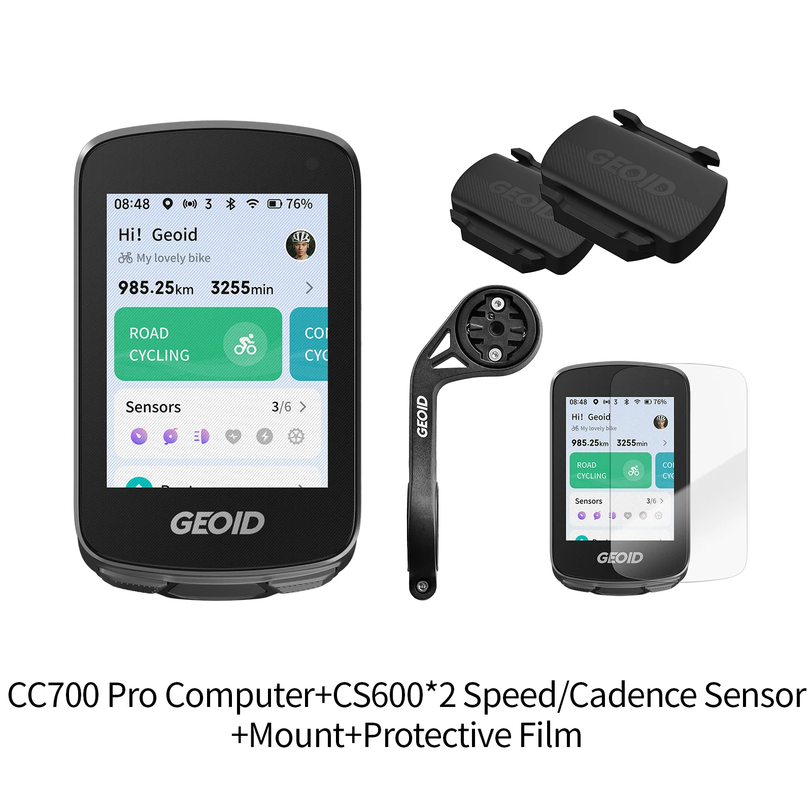 GEOID CC700 Pro Fietscomputer GPS 2,8-inch touchscreen Fietssnelheidsmeter Global Map Navigatie Fietsen Kilometerteller voor Strava - afbeelding 1