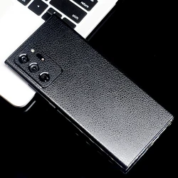 Luxury Leather Skin Sticker Wrap Skin Phone Back Paste Film For SAMSUNG Galaxy S22 Ultra S21+ S20 FE Note 20 10 Lite A52 A71 5G