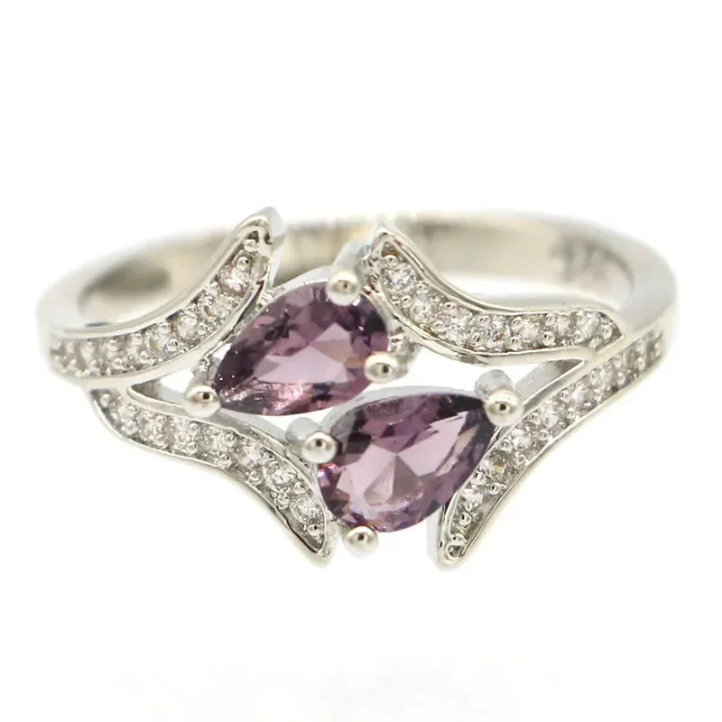 

2.5g 925 SOLID STERLING SILVER Rings Fancy Tanzanite Purple Amethyst London Blue Topaz Violet Tanzanite