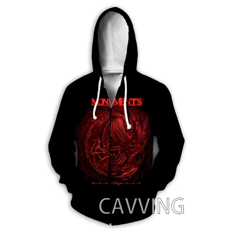 New Fashion 3D Print  Monuments  Band  Zipper Hoodies Zip Up Hooded Sweatshirts Harajuku Hoodie Hip Hop Sweatshirts