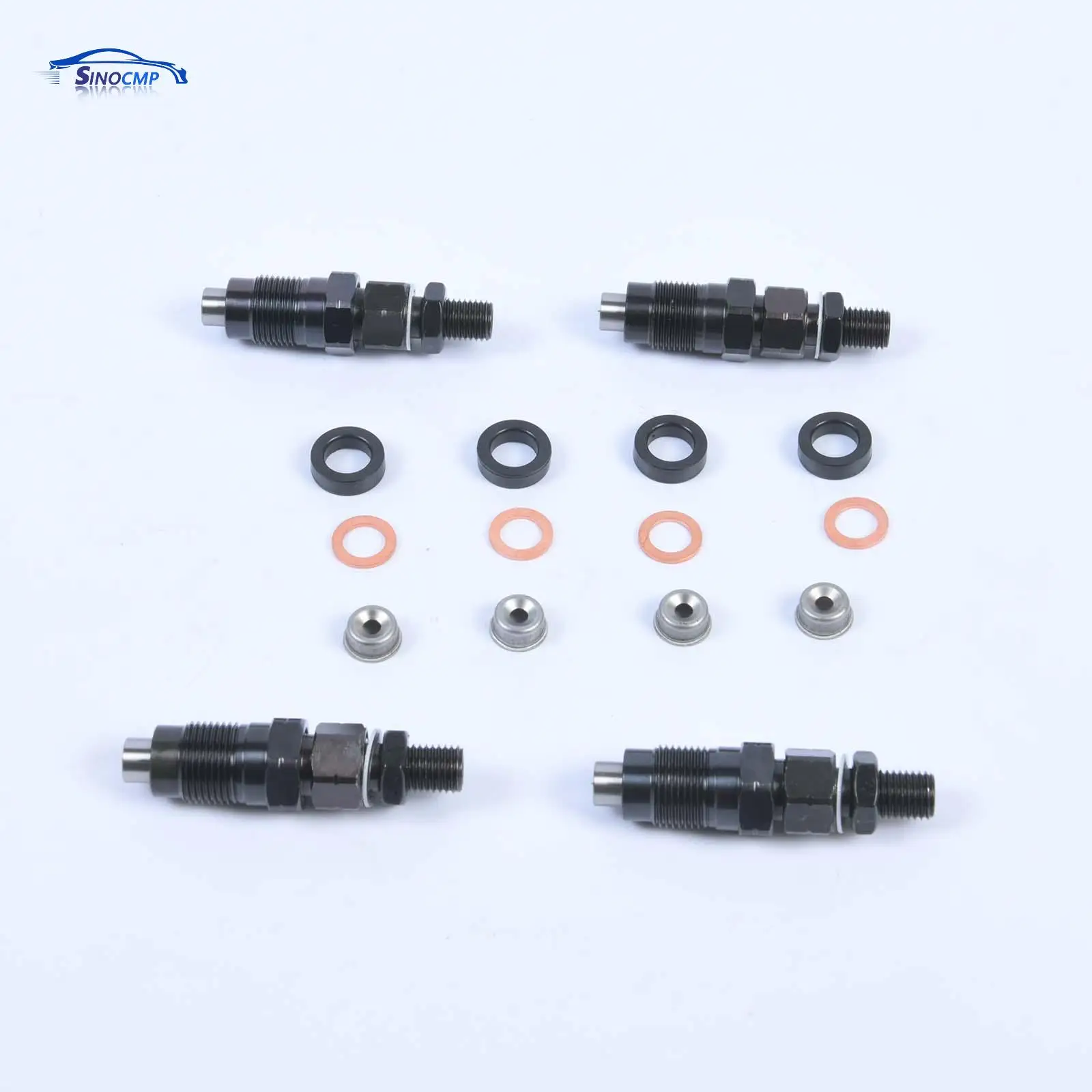

​4 Sets Diesel Fuel InjectorsW/ Rings For Mitsubishi Delica Spacegear Pajero 4M40 4M40T 2.8L Car Engine Auto Replacement Parts