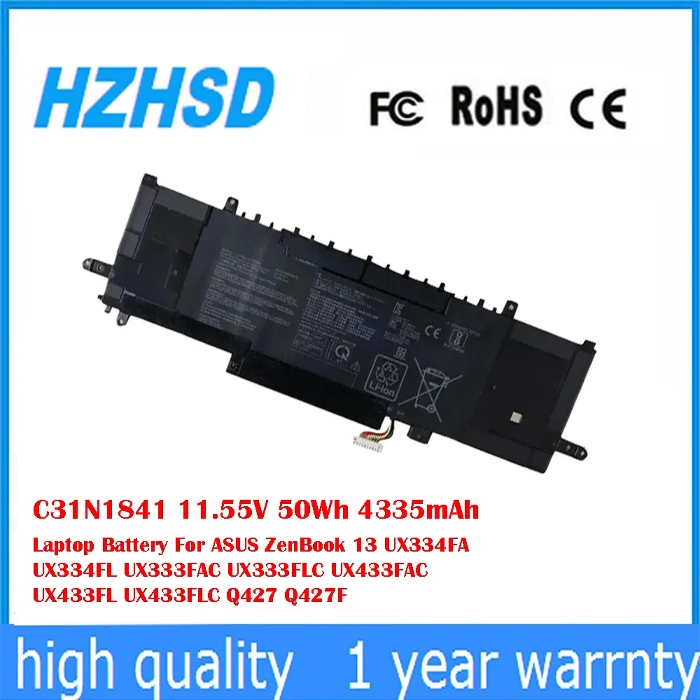 

C31N1841 11.55V 50Wh 4335mAh Laptop Battery For ASUS ZenBook 13 UX334FA UX334FL UX333FAC UX333FLC UX433FAC UX433FL UX433FLC Q427