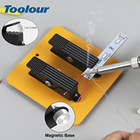 Toolour Soldering Helping Hands Soldering Tool with Magnetic Base Adjustable PCB Holder Soldering Wire Holder with 5 Slots