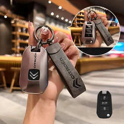 Soft TPU Car Car Flip Floding Key Case Cover Key Protector With Logo For Citroen C3 C4 CACTUS C6 C8 Auto Styling Accessories