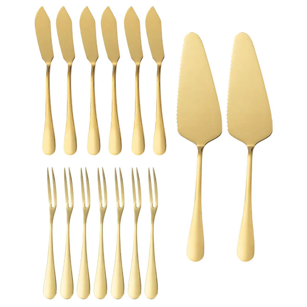

1 Set Of Stainless Steel Cake Cutter Fruit Fork Butter Divider Tool For Wedding Baking Kitchen Cheese Slicer Serving